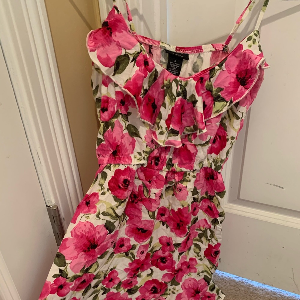 Pink floral dress